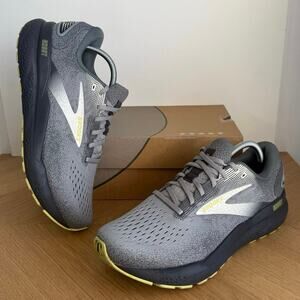 Brooks Ghost 16 Grey/Neon Green Men Running Sneakers- SZ 11